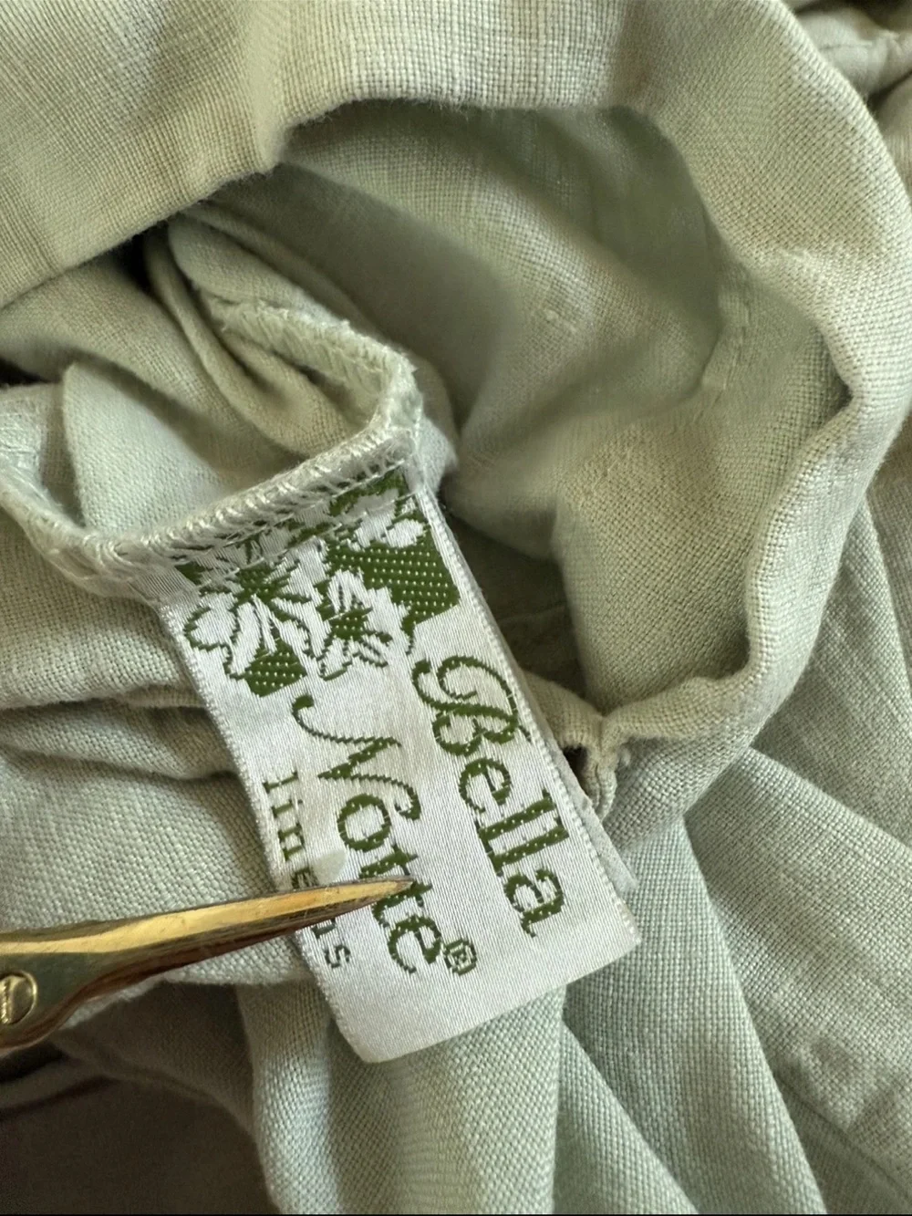 Bella Notte Linens 100% Linen Duvet Cover Green Buttons Luxury King ( Read Desc
